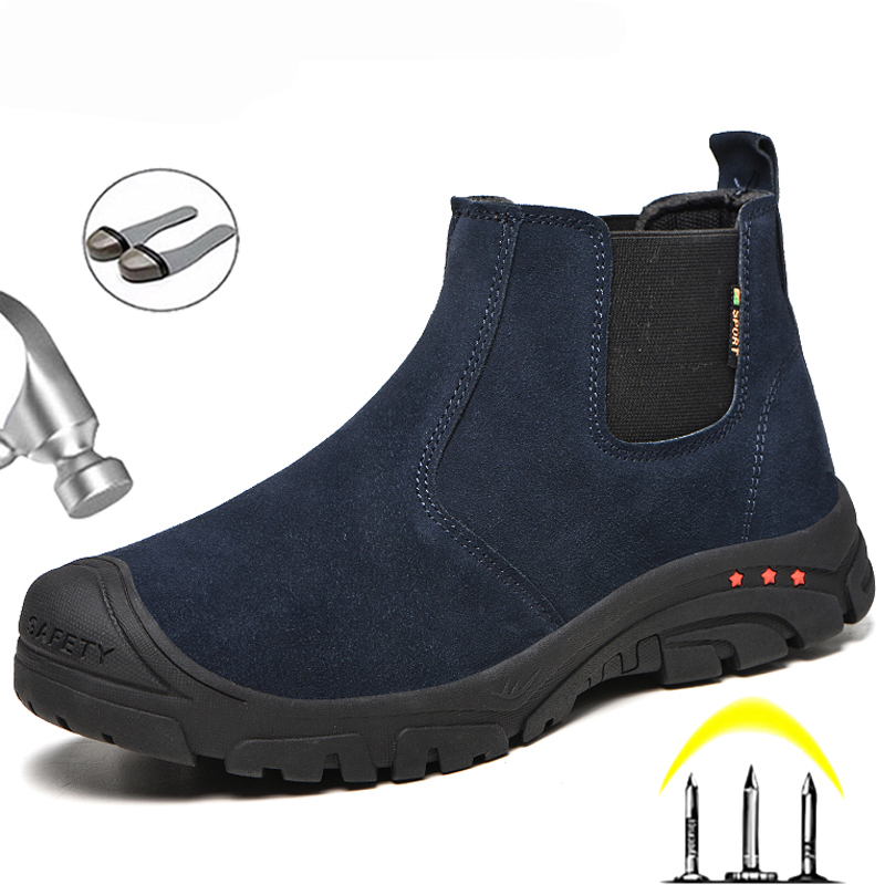 Chelsea Boots Suede - Arbeit & Sicherheit Stiefel Unzerstörbar Schuhe