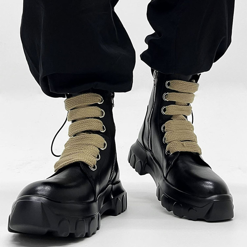 Men Shoes Brands - Italienische Markendesigner-Stiefel für Herren, modische Plateauschuhe,