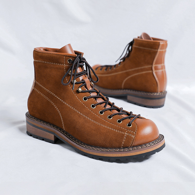 Chelsea Boots Suede - Wanderschuhe Herren Wanderschuhe Britische dicke Sohlen