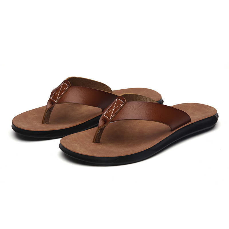 Men Shoes Everyday - 38-47 Neue italienische Leder-Flip-Flops für Herren,