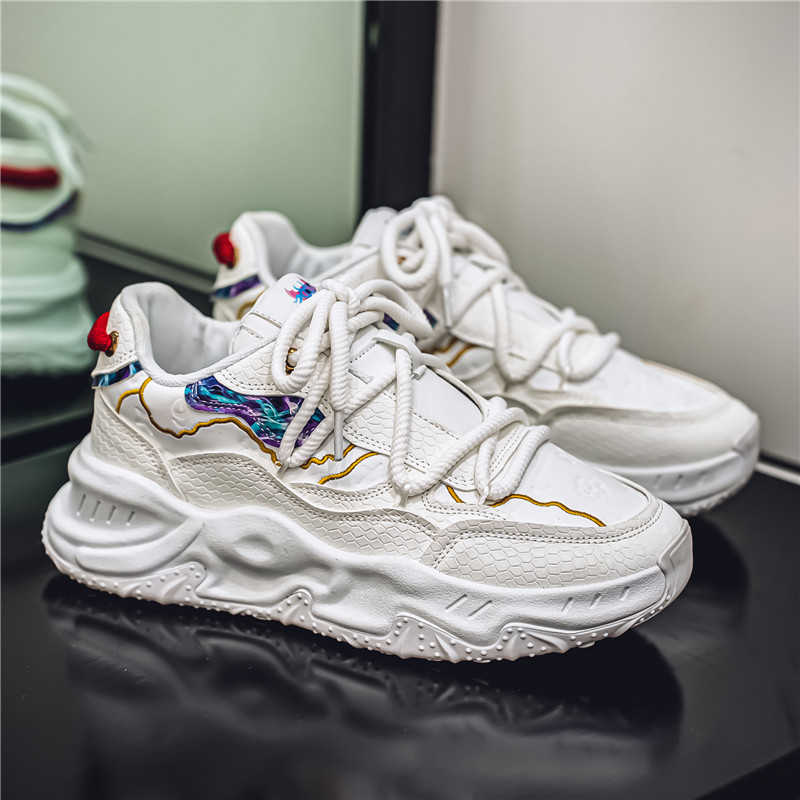 Men Shoes Running - Runde Fußbett-Sneaker mit gewebtem Obermaterial, Größe