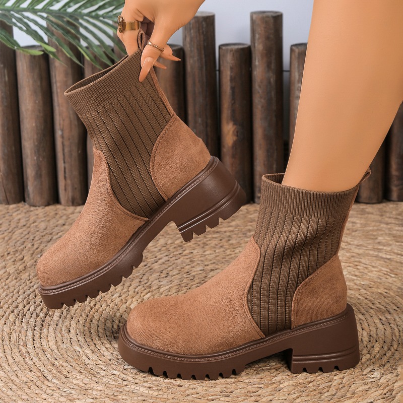 Chelsea Boots Suede - 2025, herbst Winter Mode frauen Chelsea