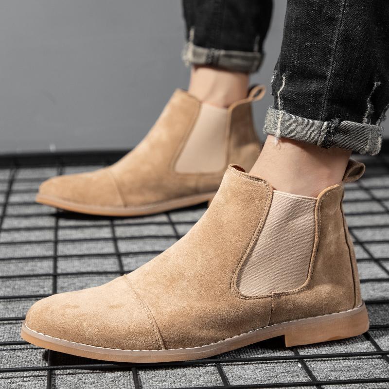 Chelsea Boots Suede - Herren Chelsea Boots Wildleder Stiefeletten Britischer