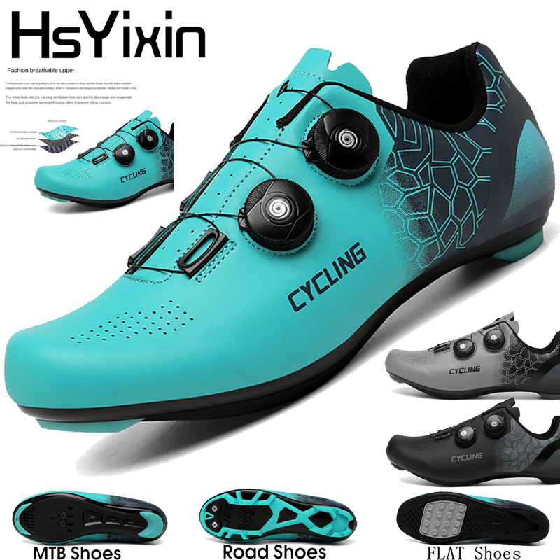 Men'S Shoes Diabetic - Fahrradschuhe für Herren, atmungsaktiv, MTB-Klickschuhe, selbstsichernde