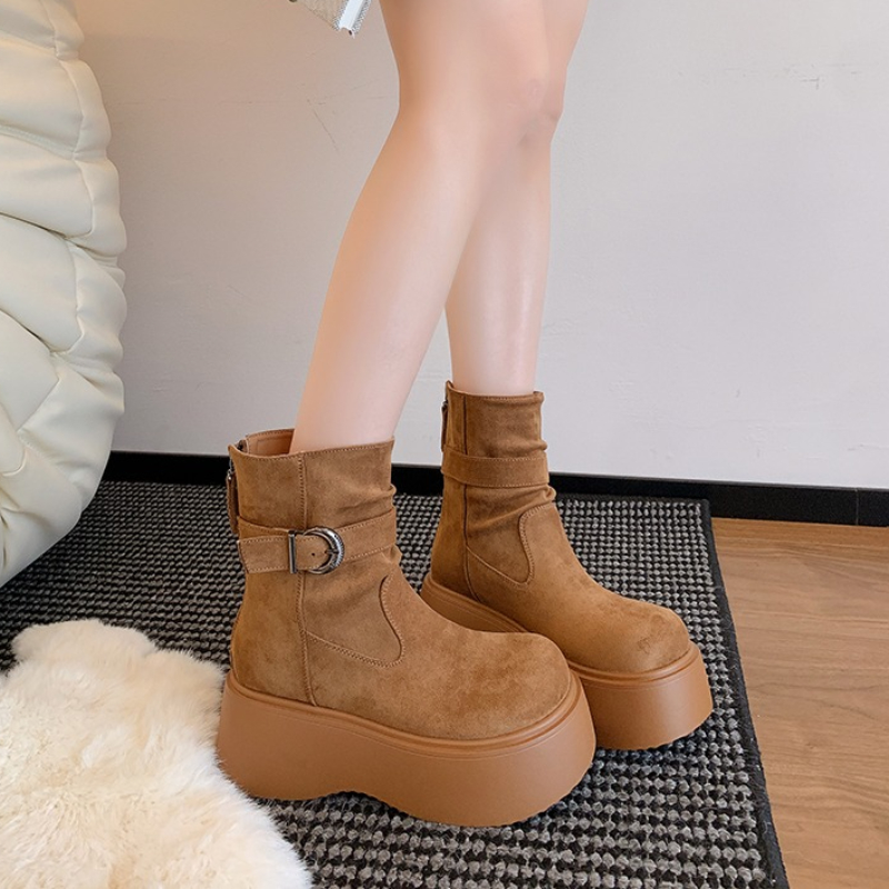 2023 neue Retro Dicken Boden E – Chelsea Boots Suede Bewertung und Preis