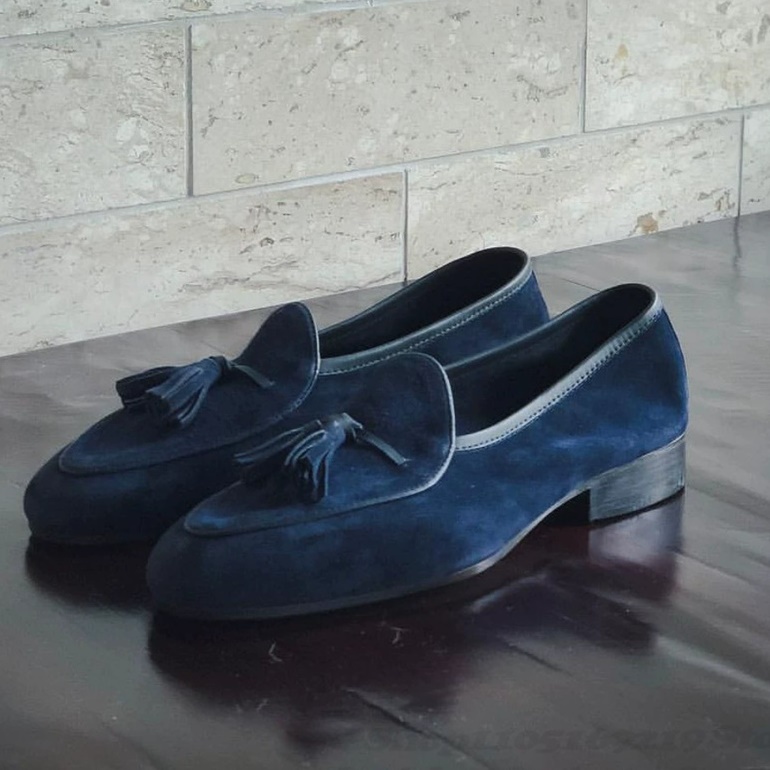 Quaste Dekor Männer Müßiggänge – Men'S Shoes Navy Blue Bewertung und Preis