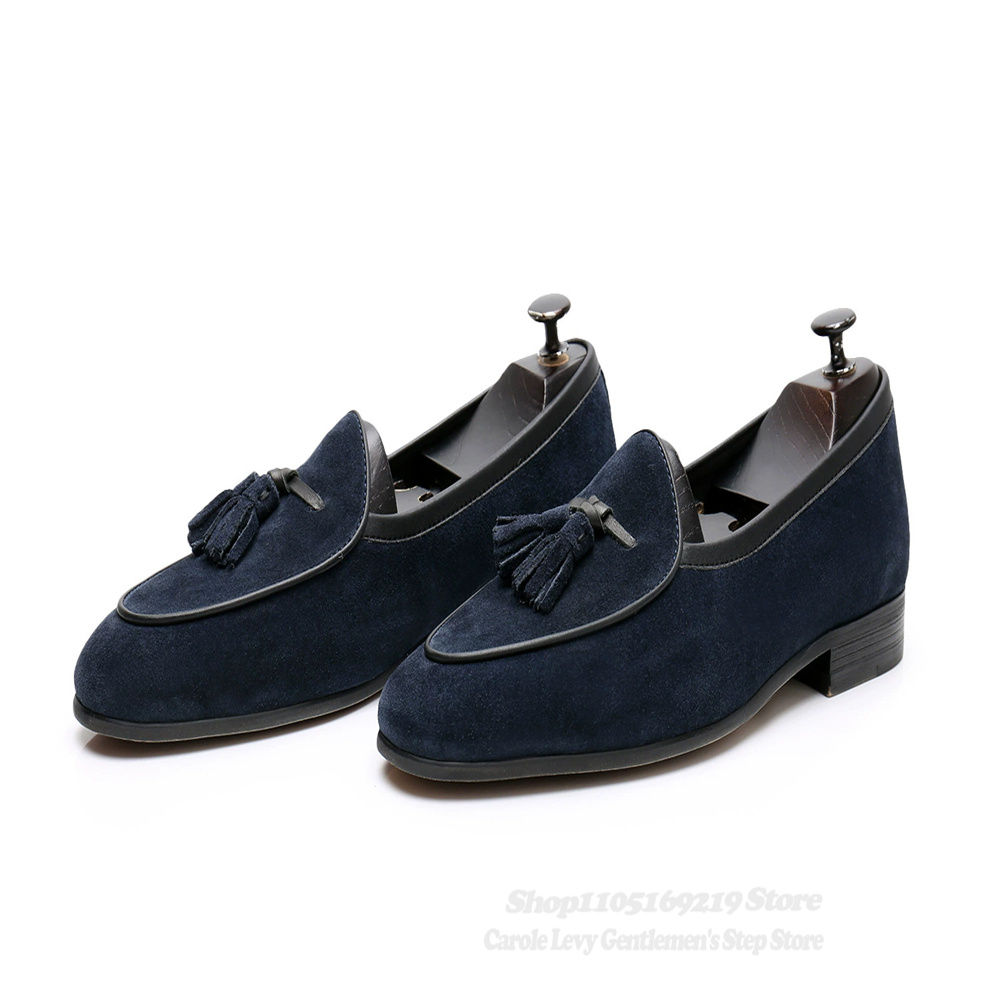 Quaste Dekor Männer Müßiggänge – Men'S Shoes Navy Blue Bewertung und Preis