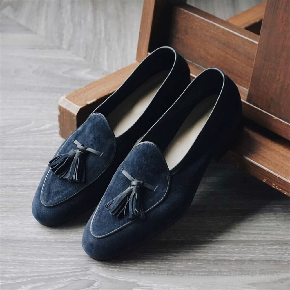 Quaste Dekor Männer Müßiggänge – Men'S Shoes Navy Blue Bewertung und Preis