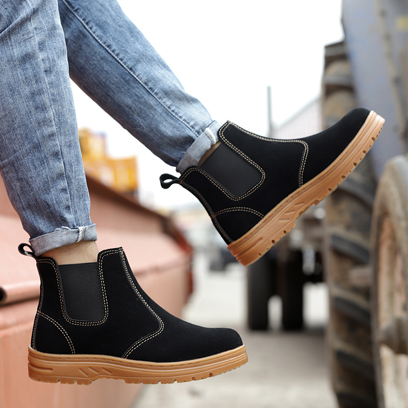 Männer Mode Stahlkappe Arbeits – Chelsea Boots Suede Bewertung und Preis