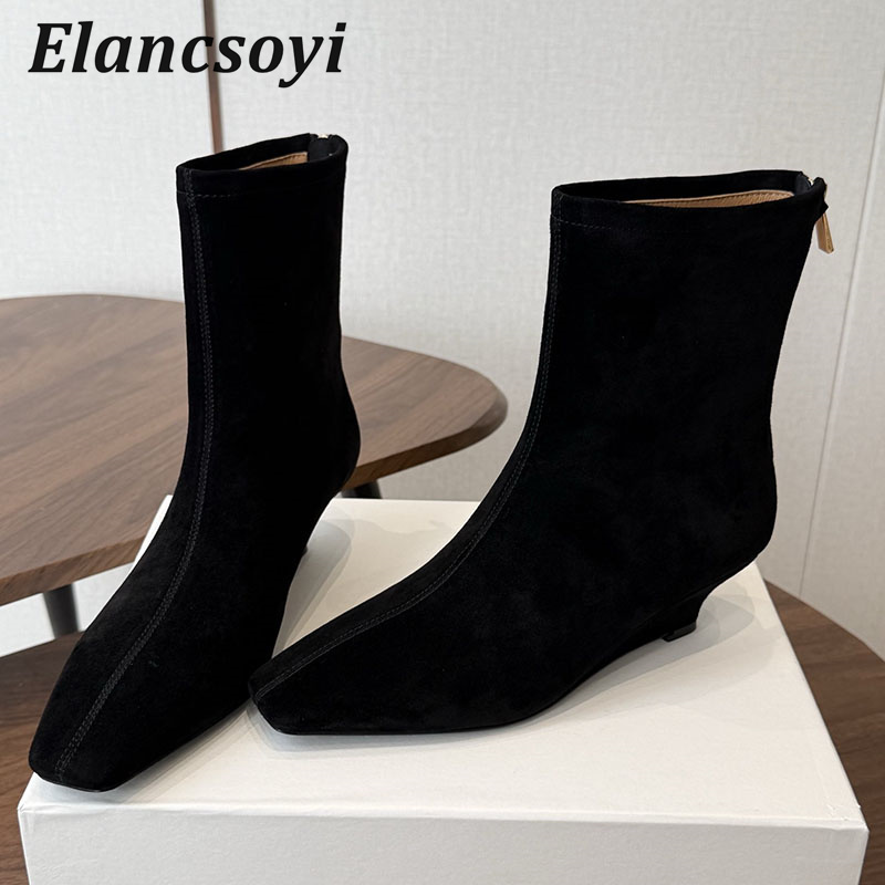 Keilabsatz-Stiefeletten für Da – Chelsea Boots Suede Bewertung und Preis
