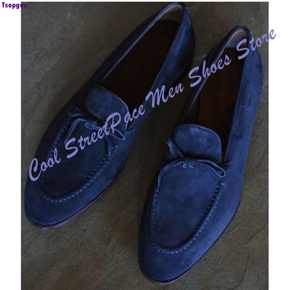 Business-Casual Knoten-Loafer  – Men'S Shoes Navy Blue Bewertung und Preis