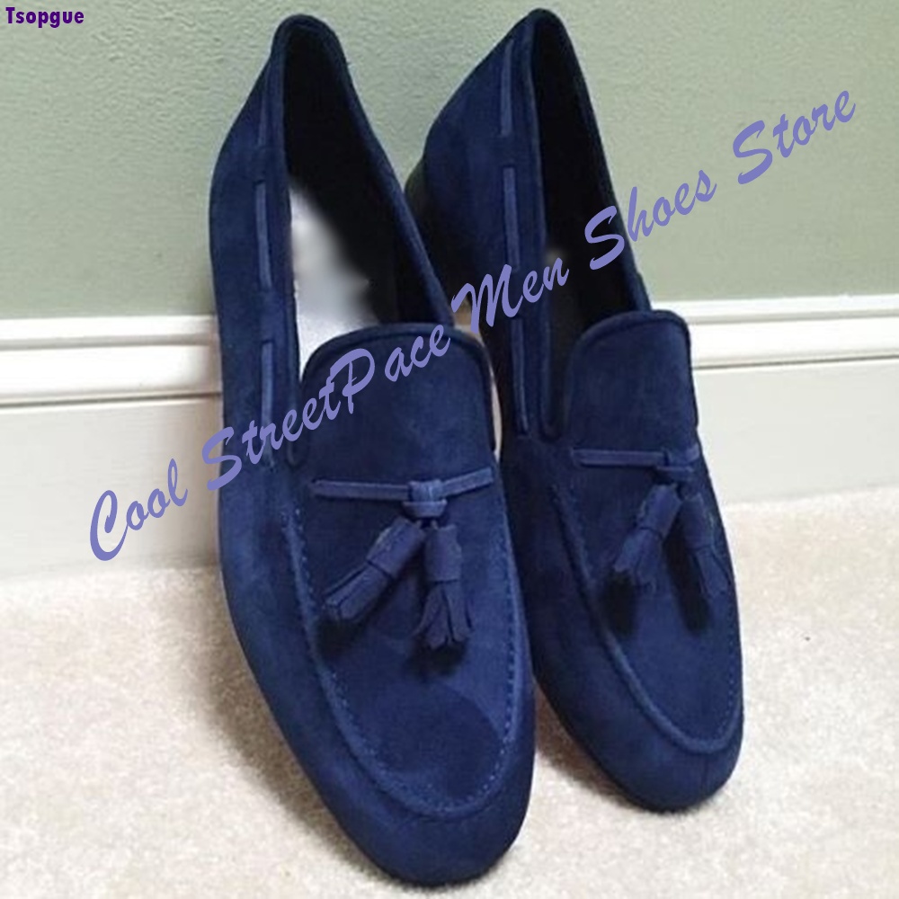 Business-Casual Knoten-Loafer  – Men'S Shoes Navy Blue Bewertung und Preis