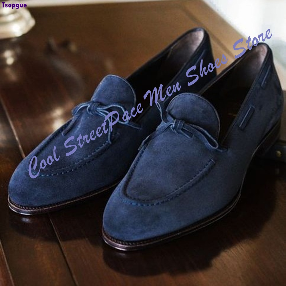 Business-Casual Knoten-Loafer  – Men'S Shoes Navy Blue Bewertung und Preis