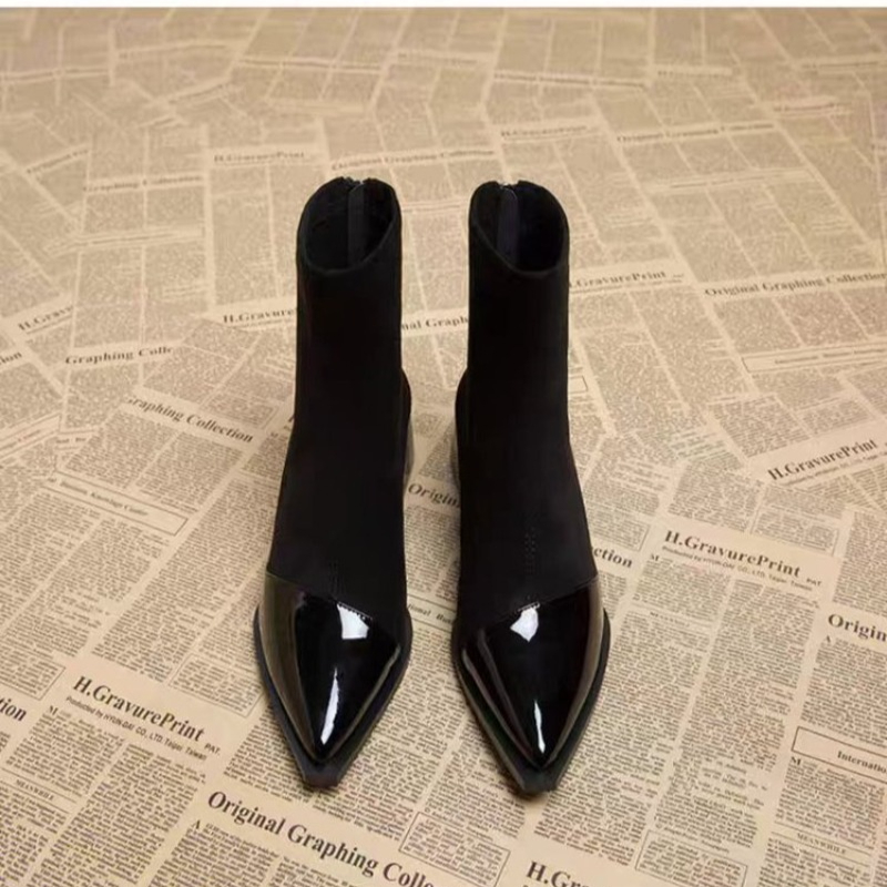 Damen-Stiefeletten mit klobige – Chelsea Boots Suede Bewertung und Preis