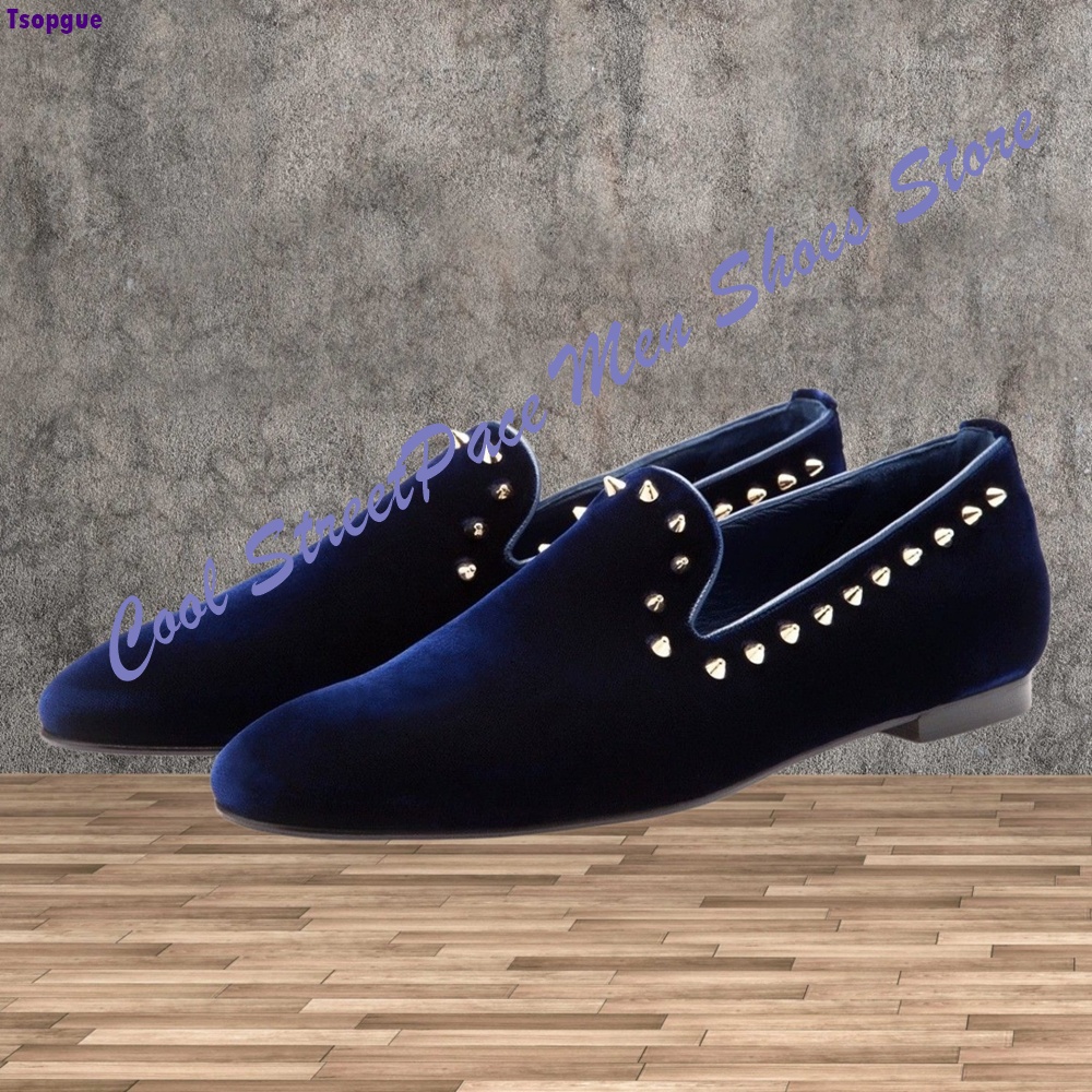 Herren Marineblaue Samt-Loafer – Men'S Shoes Navy Blue Bewertung und Preis