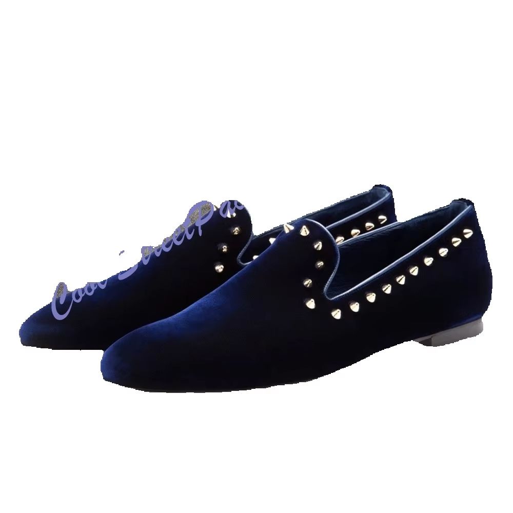 Herren Marineblaue Samt-Loafer – Men'S Shoes Navy Blue Bewertung und Preis