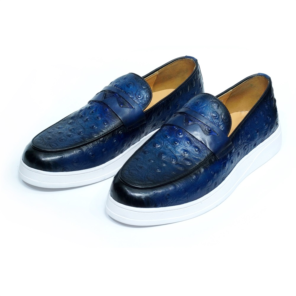 Fashion Echtes Leder Casual Sc – Men'S Shoes Navy Blue Bewertung und Preis