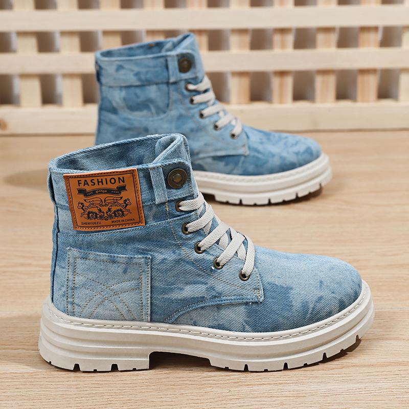 Waschbare Tie-Dye Denim High-T – Men'S Shoes Grip Bewertung und Preis
