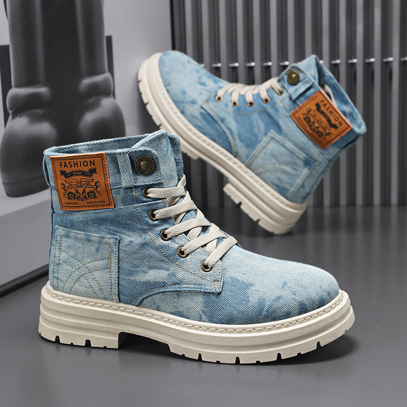 Waschbare Tie-Dye Denim High-T – Men'S Shoes Grip Bewertung und Preis