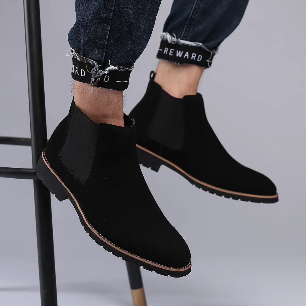 Herren-Stiefeletten, britische – Chelsea Boots Suede Bewertung und Preis