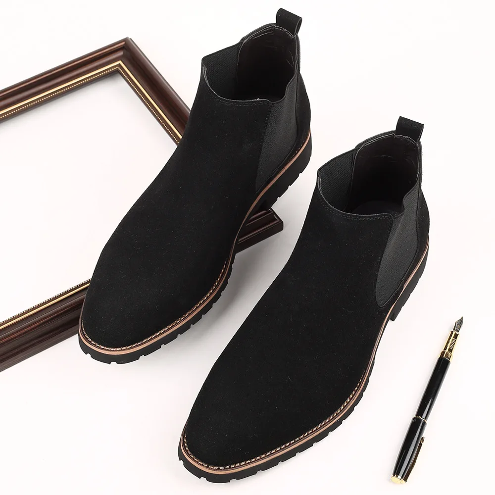 Herren-Stiefeletten, britische – Chelsea Boots Suede Bewertung und Preis