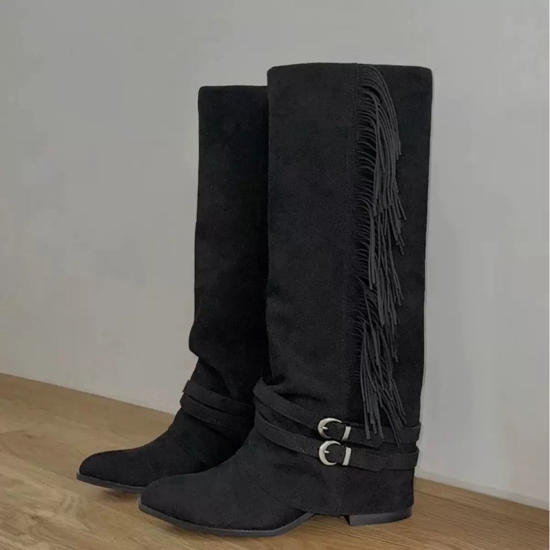 Frauen Kniehohe Stiefel Quaste – Chelsea Boots Suede Bewertung und Preis