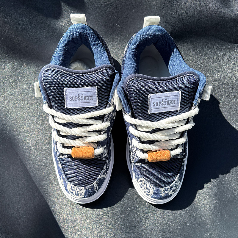 Neue marineblaue bedruckte Loa – Men'S Shoes Navy Blue Bewertung und Preis