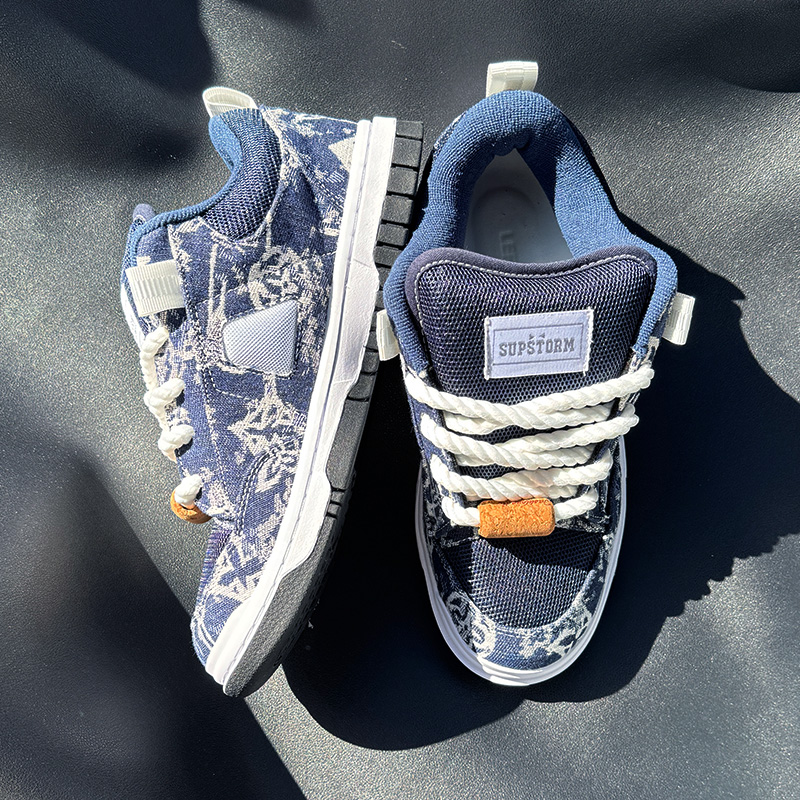 Neue marineblaue bedruckte Loa – Men'S Shoes Navy Blue Bewertung und Preis