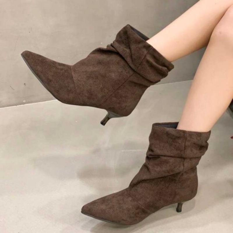 Braune Retro Elegante Designer – Chelsea Boots Suede Bewertung und Preis