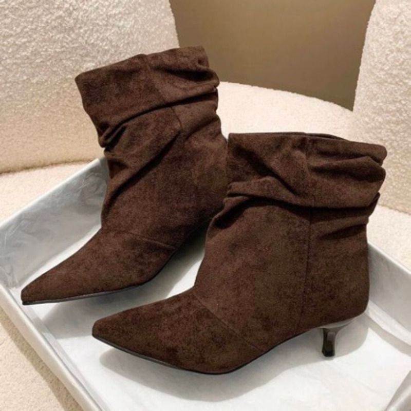 Braune Retro Elegante Designer – Chelsea Boots Suede Bewertung und Preis