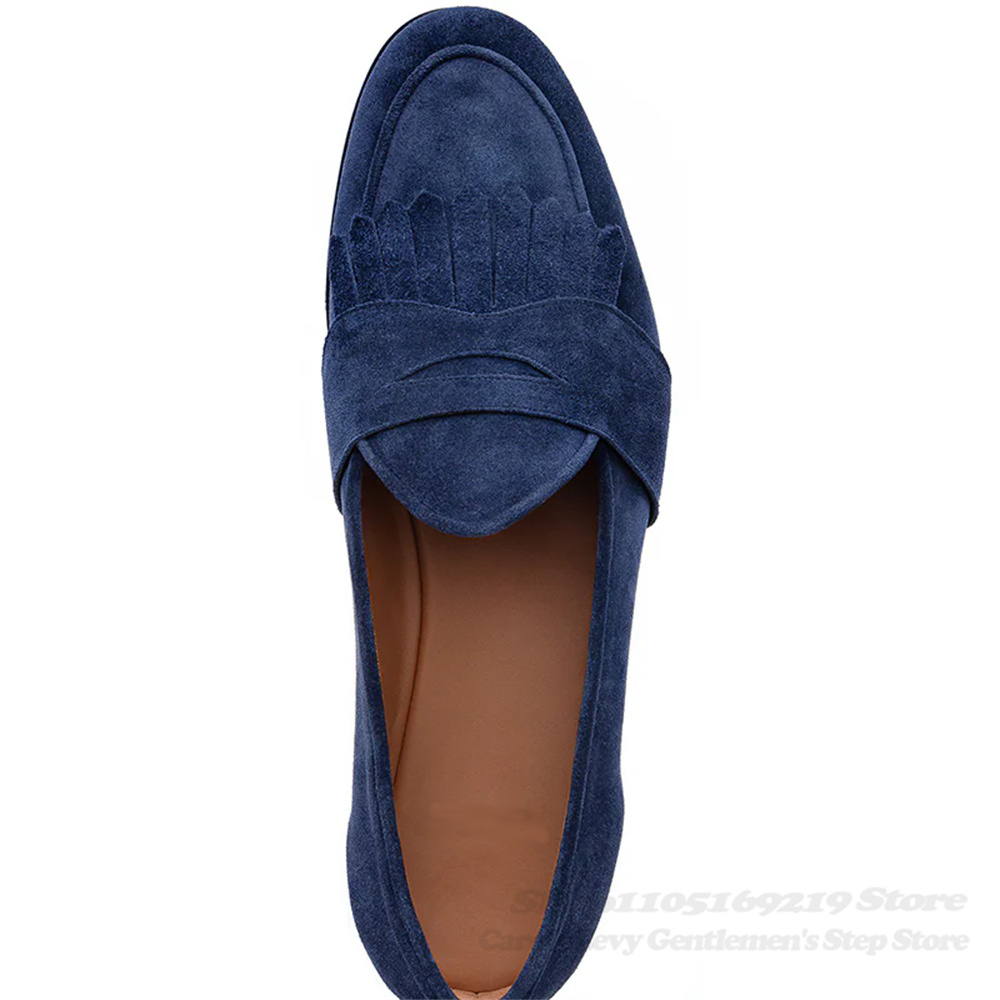 Marineblaue Wildleder-Loafer f – Men'S Shoes Navy Blue Bewertung und Preis