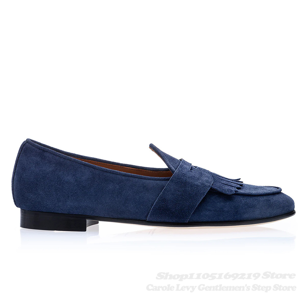 Marineblaue Wildleder-Loafer f – Men'S Shoes Navy Blue Bewertung und Preis